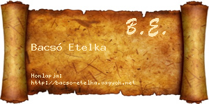 Bacsó Etelka névjegykártya